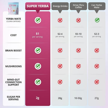 ZOOONE Super Yerba Mate tea Instant Powder 30 Packets- Raspberry Lemonade Flavor | Servings Clean Energy & Focus Boost Brain Fog Buster| Gut Support, Antioxidants