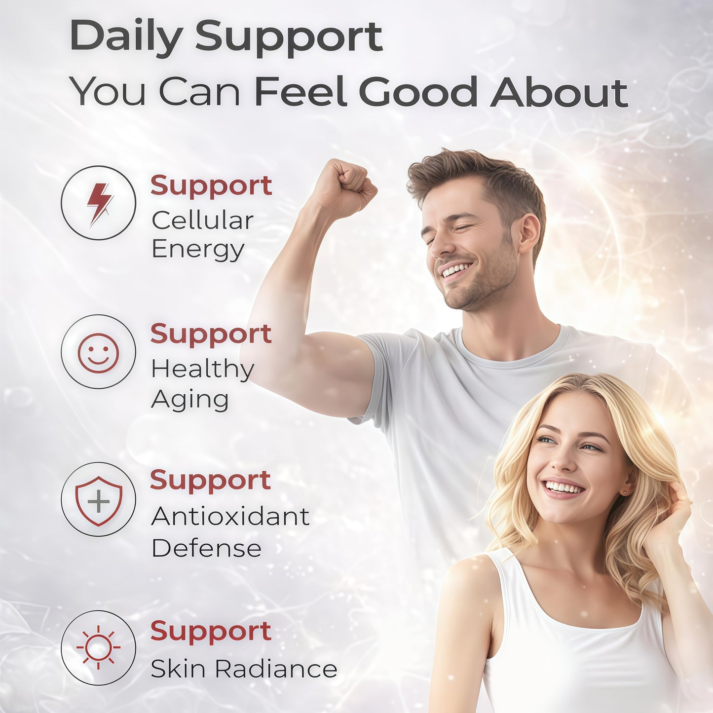 zooone- NAD+ Supplement 30pcs, Premium Nicotinamide Riboside & Resveratrol, DNA Repair & Healthy Aging， Advanced NAD Supplement for Men & Women, Boosts Cellular Energy.